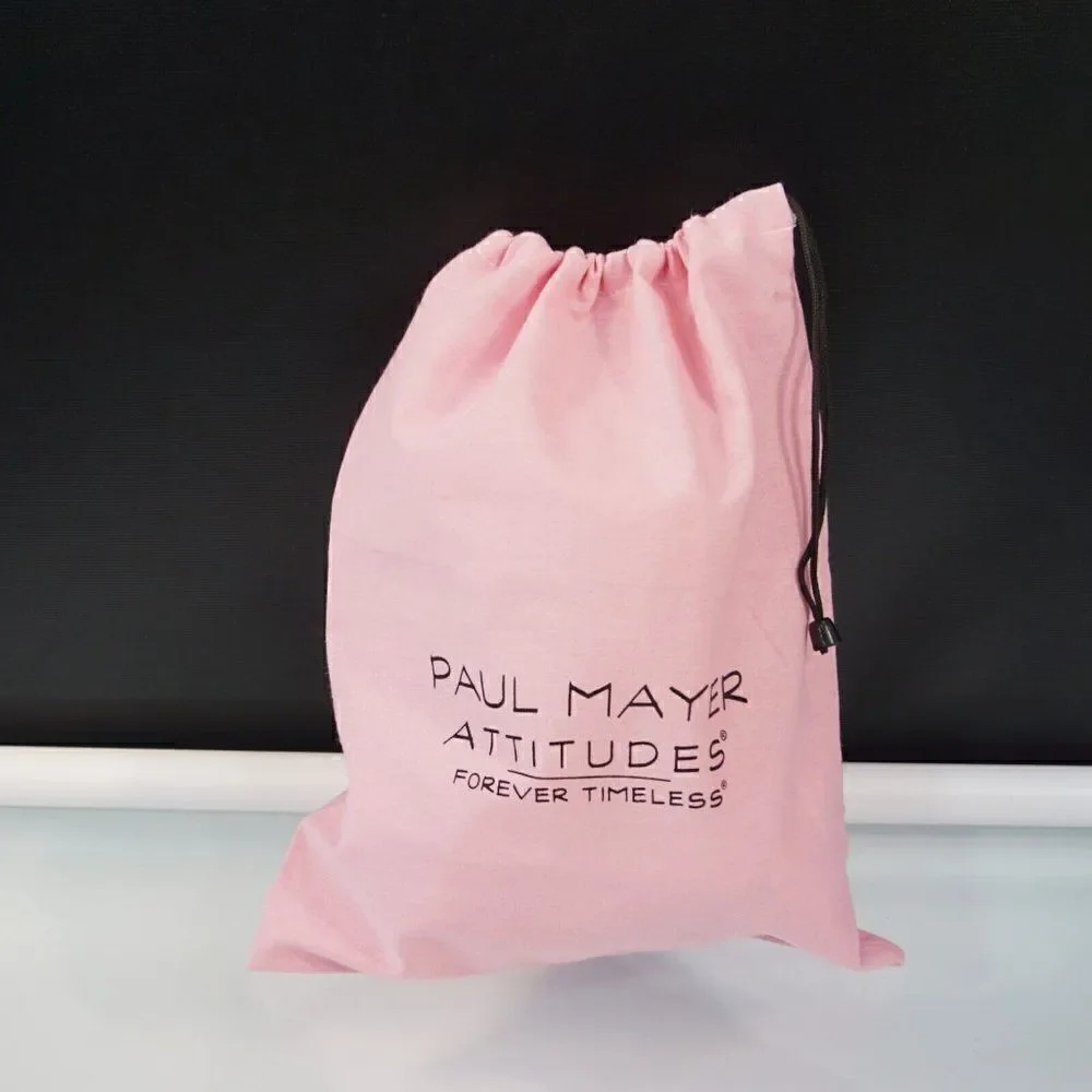 PAUL MAYER ATTITUDES Shoe Dust Bag Pink Drawstring 10